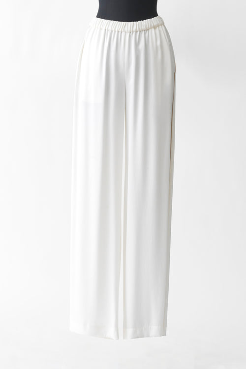 Silk Loungewear Pant - off white - worn