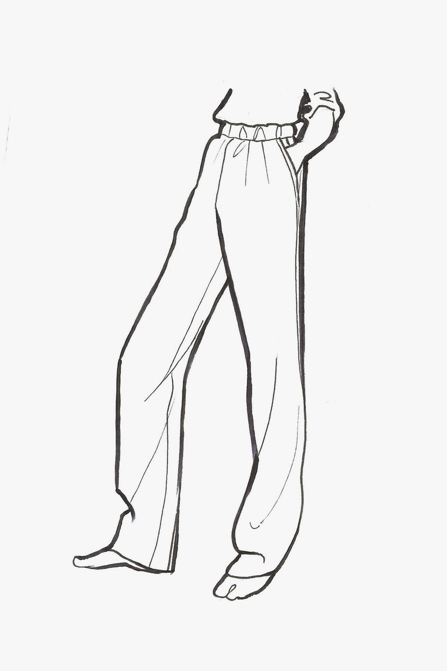 Silk Loungewear Pant - sketch