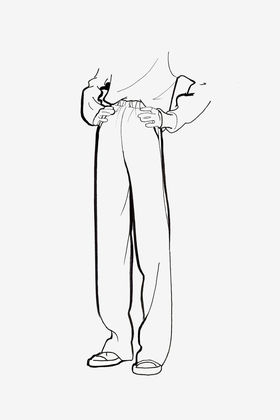 Silk Loungewear Pant - sketch