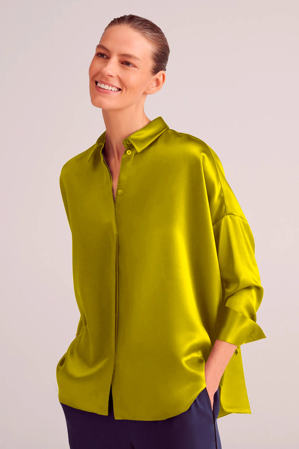 Shirt N°6 | Silk Satin Oversized Shirt
