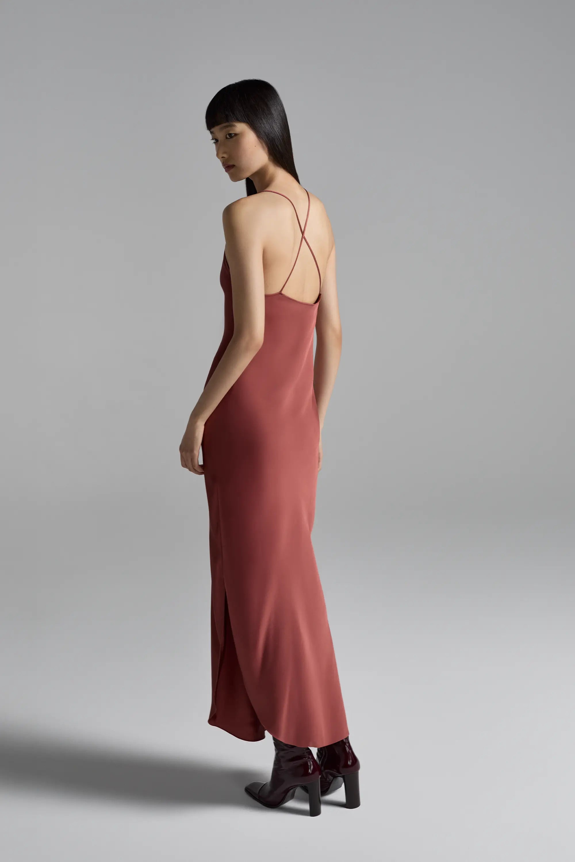 Slip Dress N16 | Silk Satin Long Slip Dress Teal / 42 / Silk Satin Long Slip Dress Slip Dress N16 | Silk Satin Long Slip Dress Teal / 42 / Silk Satin Long Slip Dress