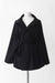 Cashmere Lightweight Trapeze Jacket with Flat Collar - black - front