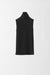 Cashmere Knit Sleeveless Turtleneck Top - Black - Front