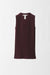 Cashmere Ribbed Sleeveless V-neck Top - Burgundy - Front