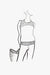 Wool Knit Fitted Sleeveless Top with Placed Pointelle - sketch