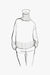 Cashmere Long Sleeved Pullover with Turtleneck - sketch