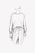 Wool and Silk Blend Pullover with Long Sleeves and Crewneck - sketch