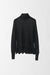 Alpaca Wool Pullover with Turtleneck - black - front