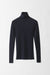 Cashmere Long Sleeved Pullover with Turtleneck - black - front