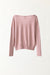 S / Antique Pink / Cashmere pullover, Draped neck long sleeves