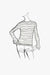 Wool Ruffled Sheer Long Sleeved Pullover with Boatneck  - sketch