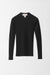 S / Black / Cashmere ribbed pullover, Crew neck long sleeves
