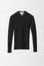 Cashmere Ribbed Pullover with Long Sleeves and Crewneck - black - front