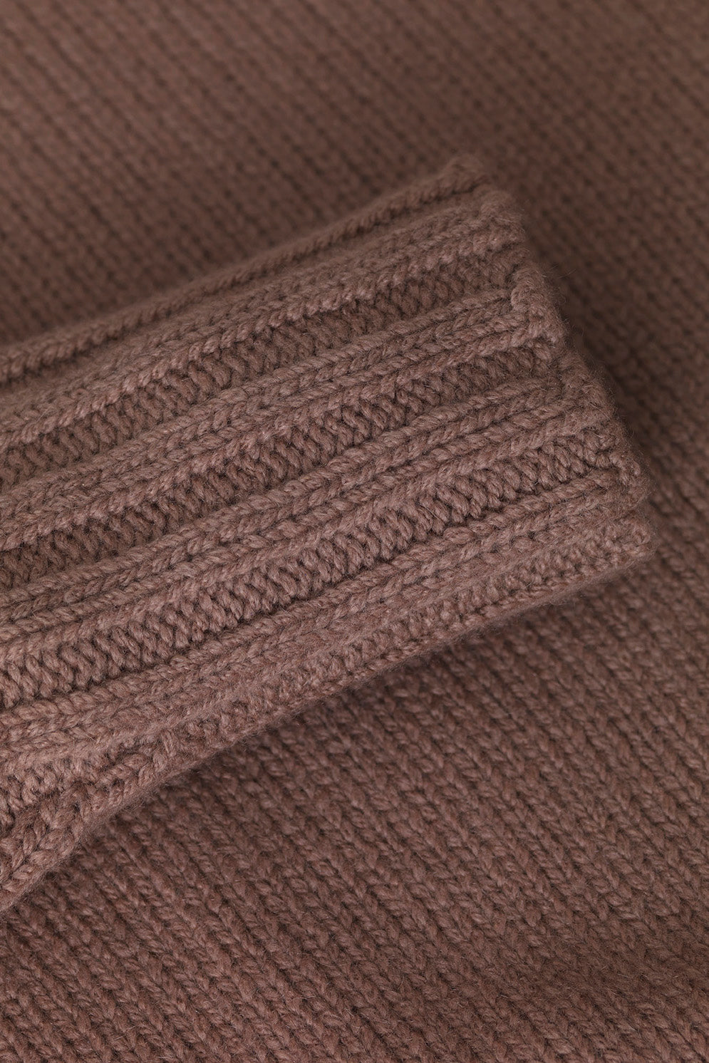 Cashmere Long-Sleeved Pullover with Crewneck - hibiscus - fabric details