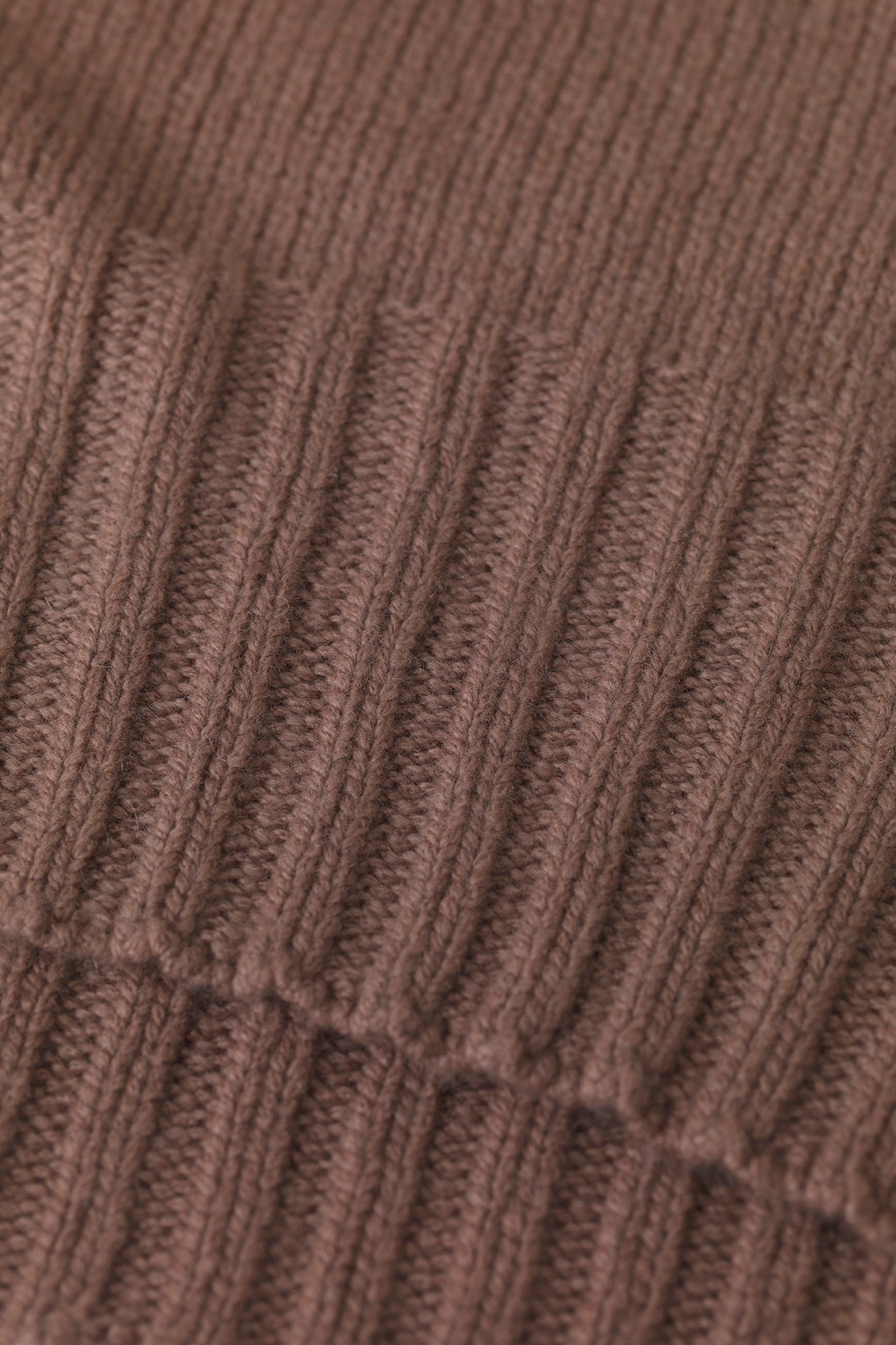 Cashmere Long-Sleeved Pullover with Crewneck - hibiscus - fabric details
