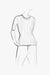 Cashmere Ribbed Pullover with Short Sleeves and Crewneck - sketch