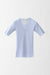 Cashmere Ribbed Pullover with Short Sleeves and V-Neck - powder blue - front