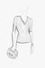 Cashmere Ribbed Pullover with Short Sleeves and V-Neck - sketch