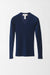 XL / Navy / Cashmere ribbed pullover, V neck long sleeve