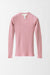 S / Antique Pink / Cashmere ribbed pullover, V neck long sleeve