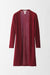 S / Crimson Red / Wool and silk long cardigan, Open long sleeves