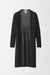 S / Black / Wool and silk long cardigan, Open long sleeves