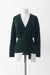 S / Forest Green / Wool and silk, Open cardigan
