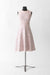 Knit Structured Flared Sleeveless Dress with Crewneck - french pink - front