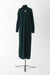 Wool and Silk Knit Dress with Long-sleeves - forest green - front