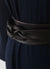 TU / Black / Leather, Wide Obi Belt