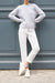 36 / White / Lace, Cigarette trousers