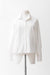 34 / White / Cotton, Lace back chemise