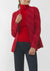 Structured Knit Jacket with Zip Collar - scarlet red - worn