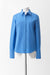 Cotton Collared Shirt with French Cuffs - cornflower blue - front