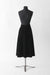 S / Black / Velvet effect knit, Panel skirt midi length
