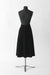 XL / Black / Velvet effect knit, Panel skirt midi length