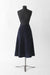 S / Midnight Blue / Velvet effect knit, Panel skirt midi length