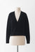 M / Black / Cashmere and silk short three buttons, Cardigan long sleeves