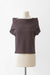 L / Brown / Structured knit top, High collar sleeveless