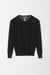 S / Black / Cashmere and silk buttoned cardigan, Crew neck long sleeves