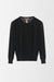 M / Black / Cashmere and silk buttoned cardigan, Crew neck long sleeves