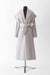 Cashmere Wrap Shawl Collar Duster Coat with Side Slits - Sand (Front)