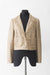 Gold Holiday Tweed Jacket with Notch Collar - front
