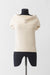 M / Ivory / Structured long knit top, High collar sleeveless