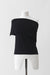 Structured Knit Sleeveless Top with High Collar - black - front