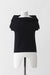 Knit Sleeveless Top with High Collar - black - front