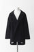 38/40 / Black / Double sided cashmere, Notch collar coat