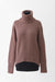 XS / Hibiscus / Cashmere pullover, Turtle Neck drop shoulder long sleeve