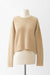 Cashmere and Silk Blend Pullover with Crewneck  - heather camel - front