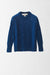 Silk Pullover with Long Sleeves and Crewneck - royal blue - front